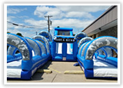 inflatable obstacle course with slide